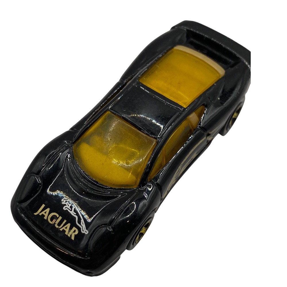 VTG‎ Hot Wheels Jaguar XJ220 Black Gold Leaper Mainline Diecast Car Mattel 1992